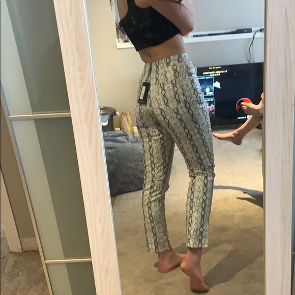 PLT snake skin leather pants - Picture 3 of 5